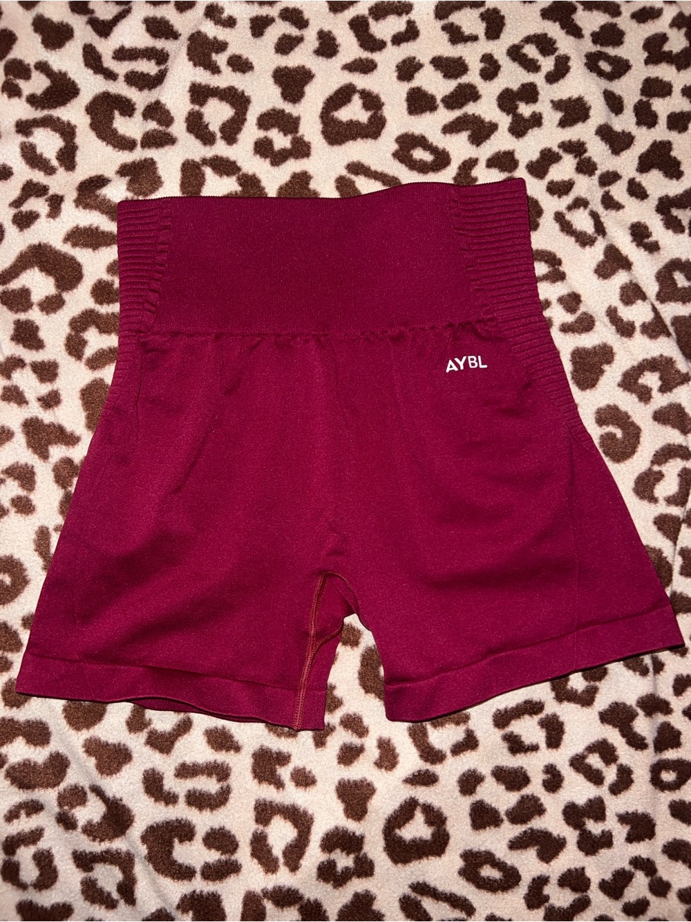 AYBL High-Rise Burgundy Seamless  Shorts